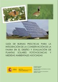 Portada de: Guía de buenas prácticas para la integración de la conservación de fauna en el diseño y evaluación de plantas solares fotovoltaicas y medidas ambientales asociadas