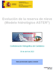 Portada de: Evolución de los Recursos Nivales (ASTER) 2 de mayo de 2023