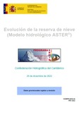 Portada de: Evolución de los Recursos Nivales(ASTER) 26 de diciembre