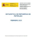 Portada de: Estadística Refinerías de Petróleo Febrero 2025