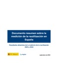 Documento resumen sobre la medición de la reutilización en España Portada de: Documento resumen sobre la medición de la reutilización en España