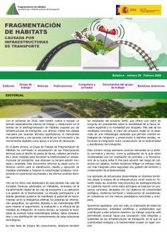 Boletín sobre agmentación de hábitats causada por infraestructuras de transporte