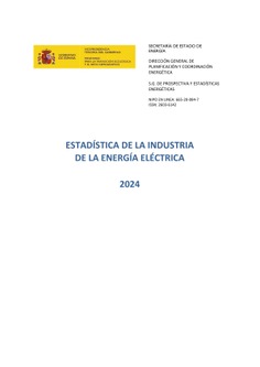 Estadística anual de la Industria de la Enegría Eléctrica 2024