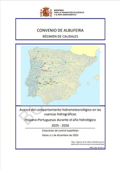 Avance del Comportamiento Hidrometeorológico en las Cuencas Hidrográficas Hispano-Portuguesas durante el Año Hidrológico. Estaciones de Control Españolas