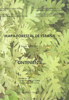 Mapa forestal de España. Onteniente. Hoja 7­8