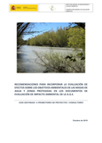 Recomendaciones para incorporar la evaluación de efectos sobre los objetivos ambientales de las masas de agua y zonas protegidas en los documentos de evaluación de impacto ambiental de la A.G.E.